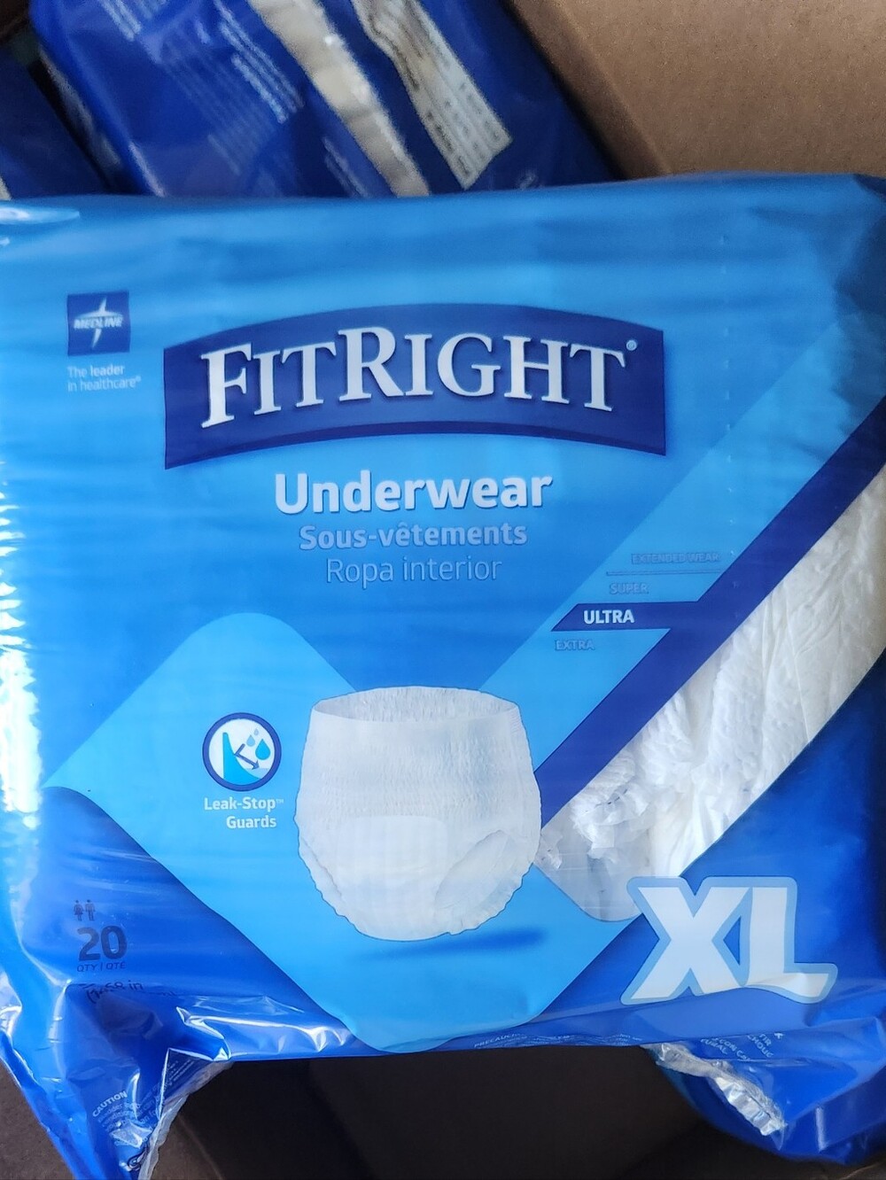 Lot Of 4 Total Of 80 FitRight Ultra Adult Incontinence Underwear